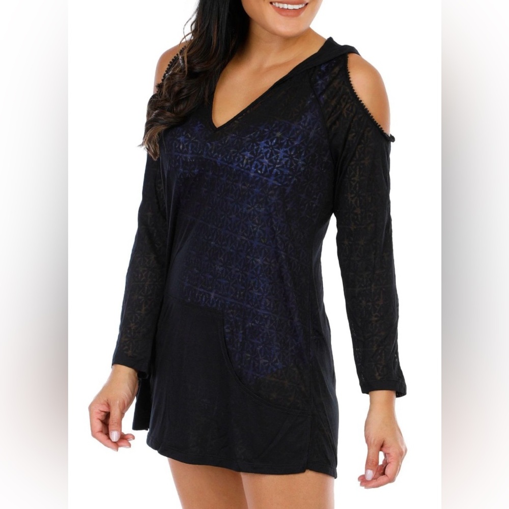 Beach Swim Black Cover Up, NWT